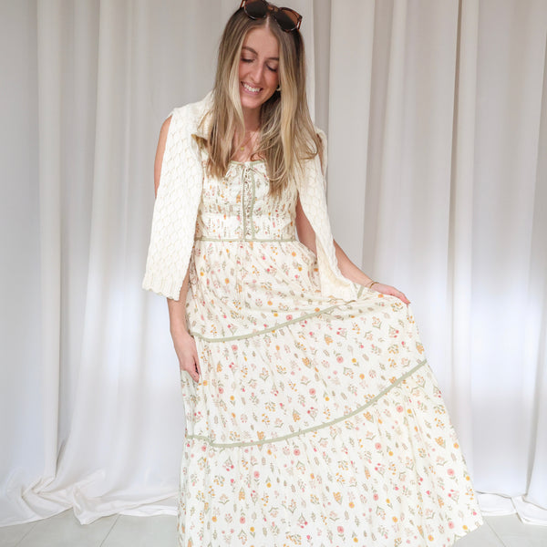 Garden Muse Cotton Maxi Dress