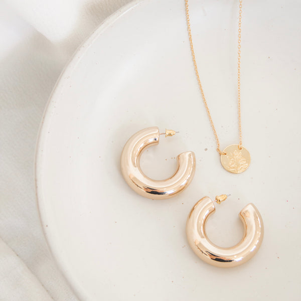 Gold Bubble Hoops