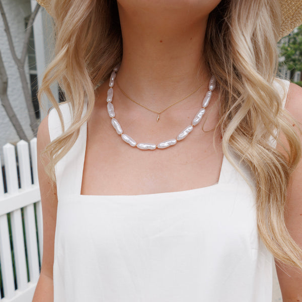 Coconut Pearl Beaded Necklace