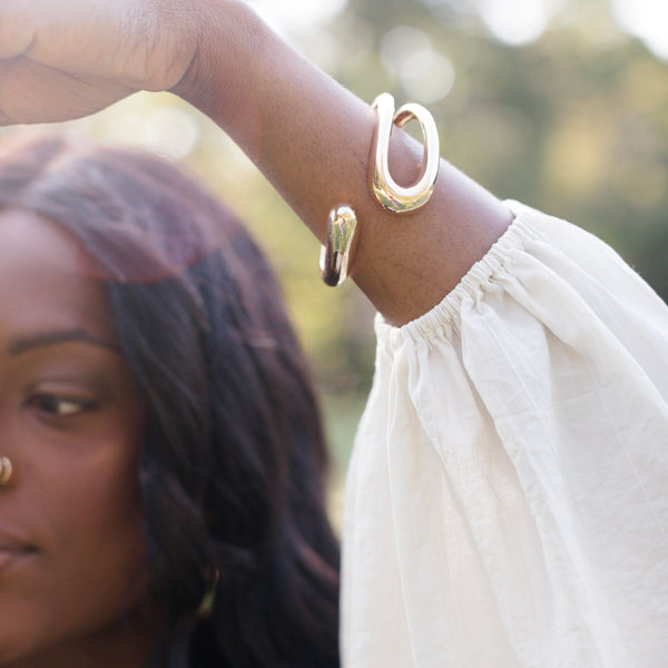 Open Hinged Gold Cuff