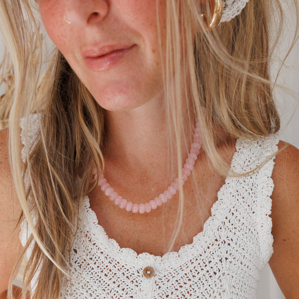 Pink Sands Beaded Necklace
