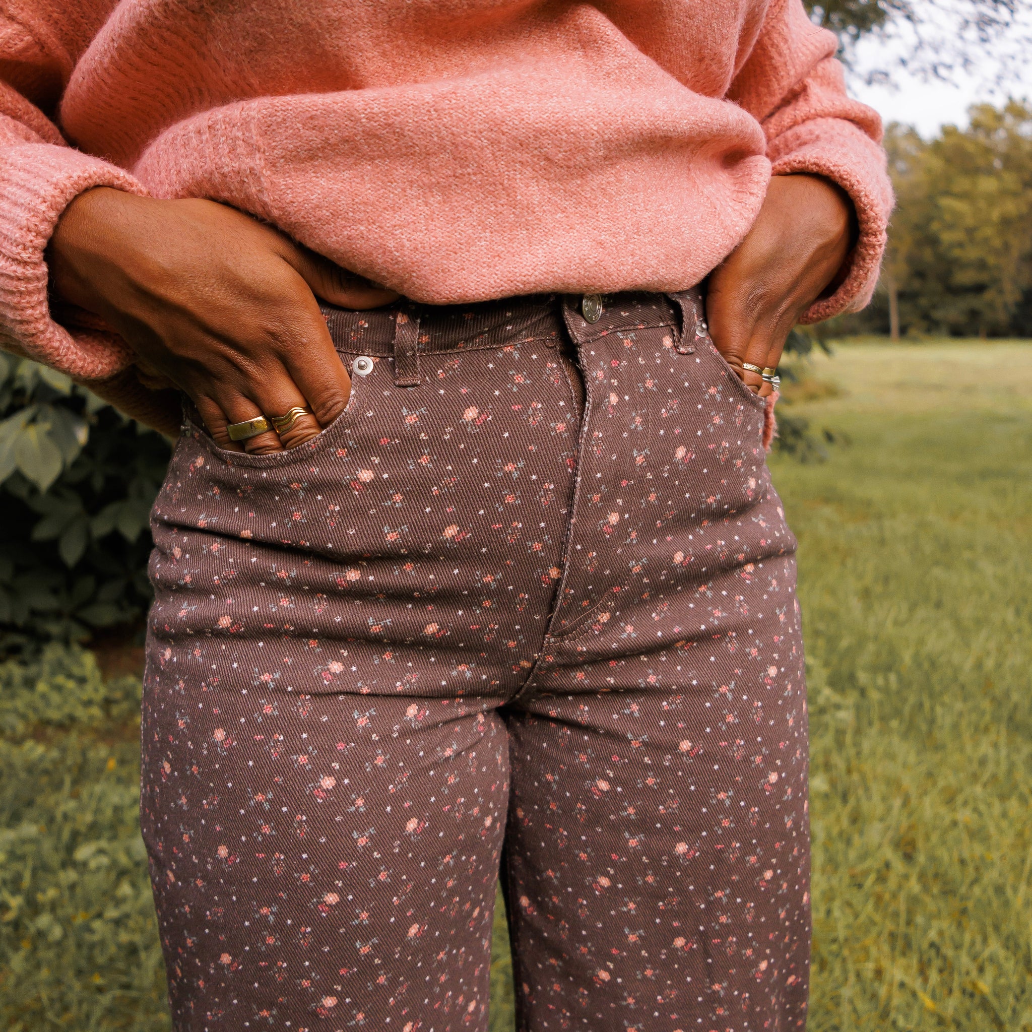 Cocoa Rosette Ruffle Pants