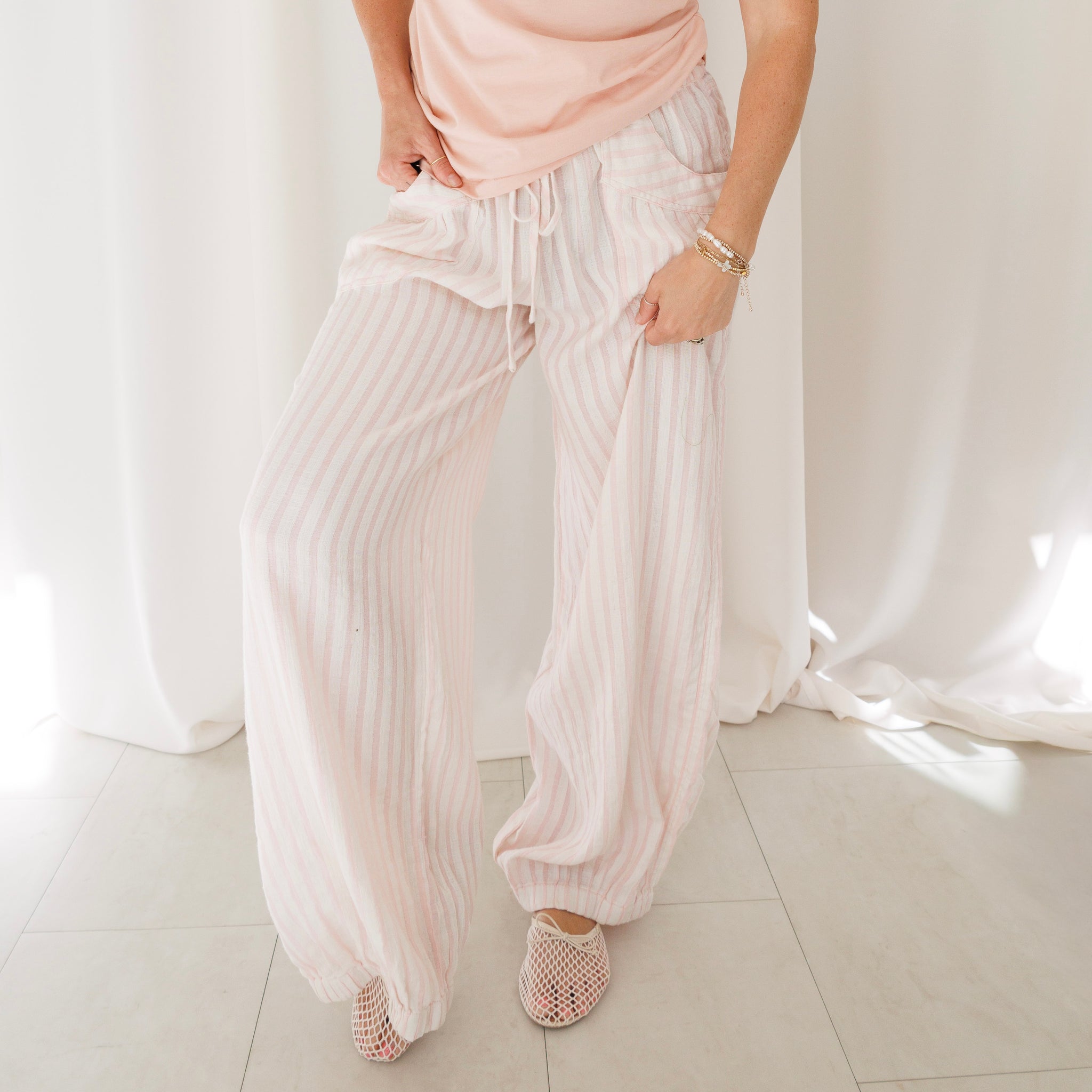 Pink Sands Linen Pants