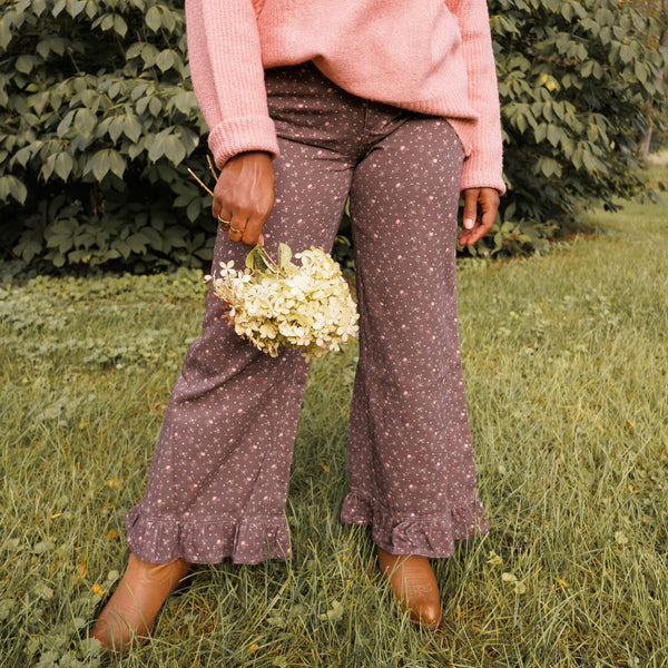 Cocoa Rosette Ruffle Pants