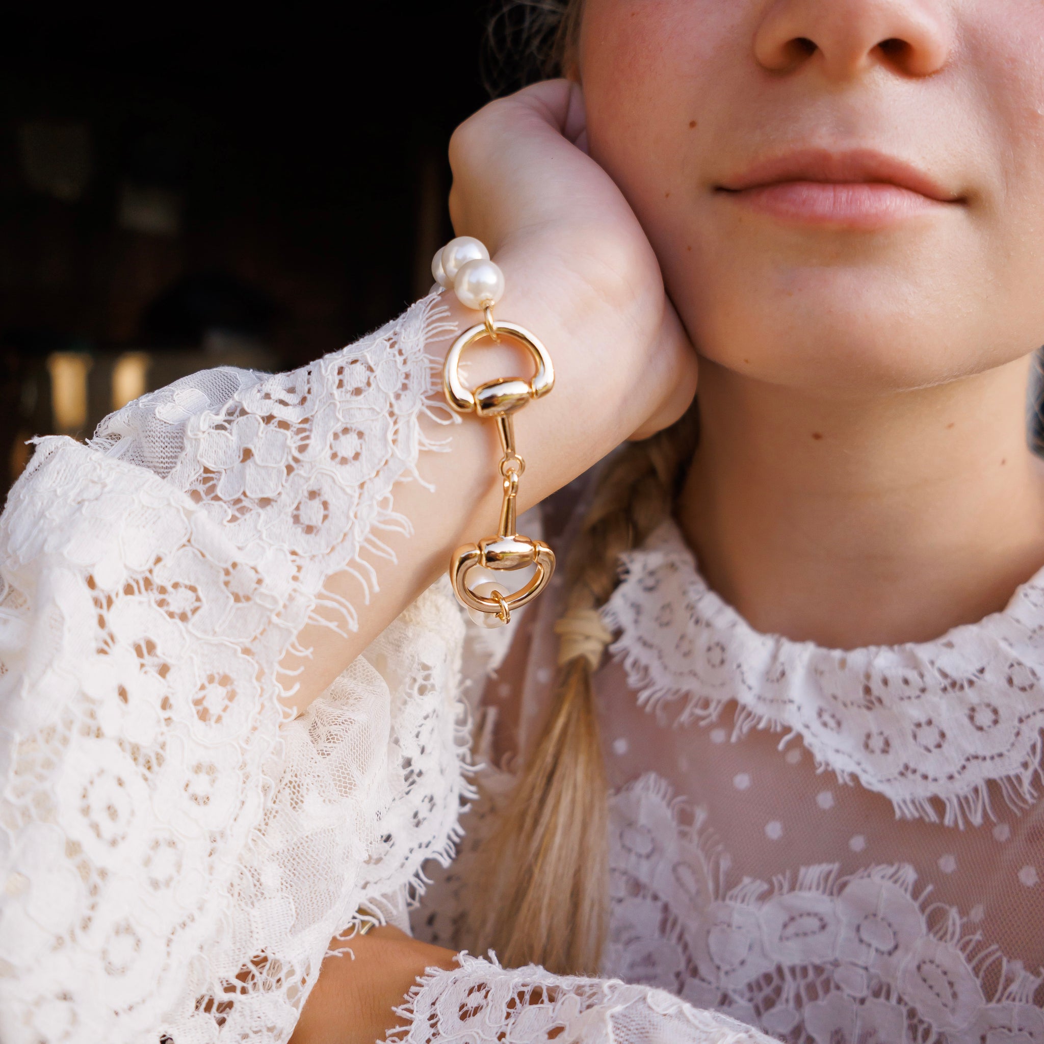 Equestrian Pearl Bracelet