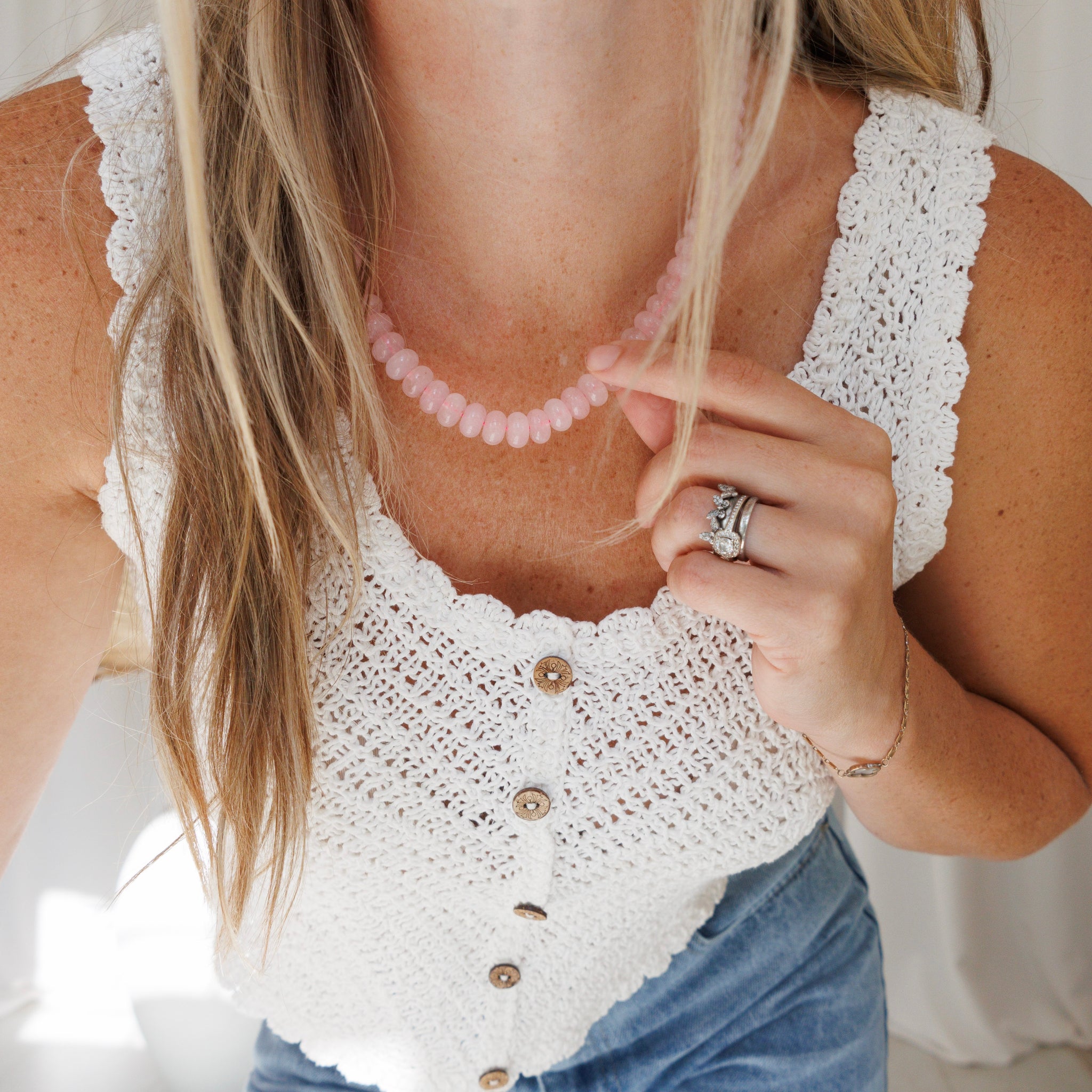 Pink Sands Beaded Necklace