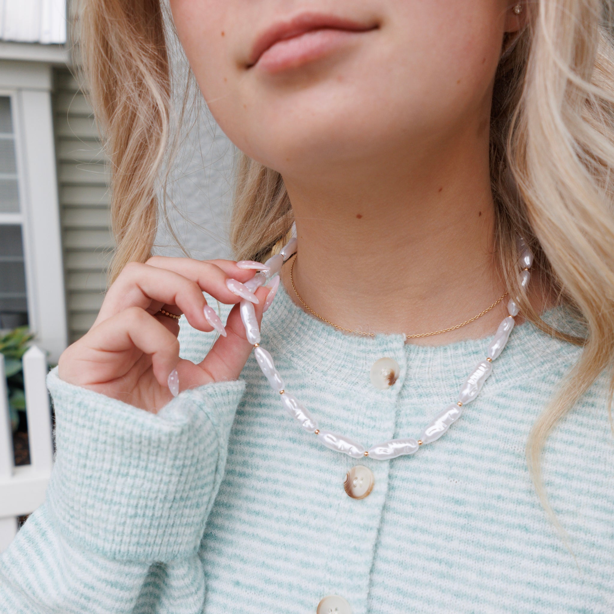 Coconut Pearl Beaded Necklace